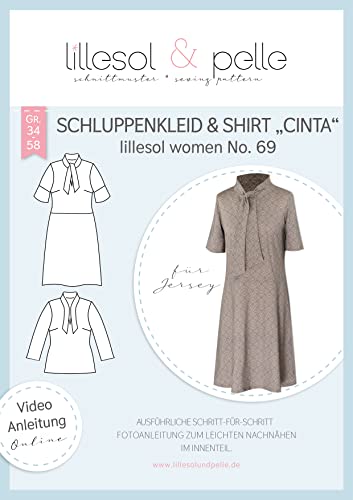 Papierschnittmuster lillesol women No.69 Kleid & Shirt "Cinta" mit Video-Nähanleitung* von lillesol & pelle