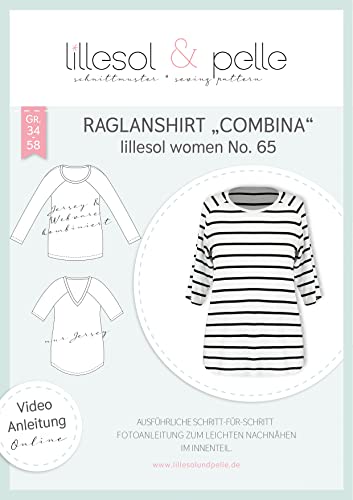 lillesol & pelle Schnittmuster lillesol Women No.65 Raglanshirt "Combina" in Größe 34-58 zum Nähen mit Foto-Anleitung und Video lillesol & pelle Schnittmuster lillesol Women No.65 Raglanshirt "Combina" in Größe 34-58 zum Nähen mit Foto-Anleitung und Video von lillesol & pelle