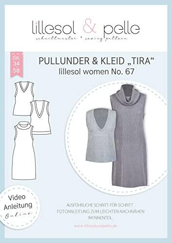 lillesol & pelle Schnittmuster lillesol Women No.67 Pullunder & Kleid "Tira" in Größe 34-58 zum Nähen mit Foto-Anleitung und Video von lillesol & pelle