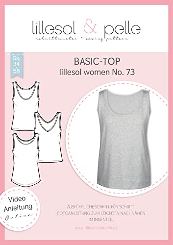 lillesol & pelle Schnittmuster lillesol Women No.73 Basic-Top in Größe 34-58 zum Nähen mit Foto-Anleitung und Video lillesol & pelle Schnittmuster lillesol Women No.73 Basic-Top in Größe 34-58 zum Nähen mit Foto-Anleitung und Video von lillesol & pelle
