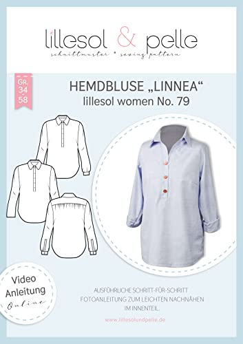 lillesol & pelle Schnittmuster lillesol Women No.79 Hemdbluse "Linnea" in Größe 34-58 zum Nähen mit Foto-Anleitung und Video lillesol & pelle Schnittmuster lillesol Women No.79 Hemdbluse "Linnea" in Größe 34-58 zum Nähen mit Foto-Anleitung und Video von lillesol & pelle