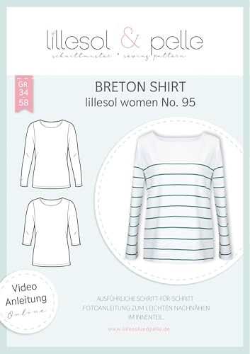 lillesol & pelle Schnittmuster lillesol Women No.95 Breton Shirt in Größe 34-58 zum Nähen mit Foto-Anleitung und Video lillesol & pelle Schnittmuster lillesol Women No.95 Breton Shirt in Größe 34-58 zum Nähen mit Foto-Anleitung und Video von lillesol & pelle