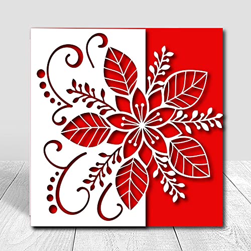 Metall-Stanzformen mit weihnachtlichen Blumen und Blättern zum Basteln, für Scrapbooking, Fotoalbum, dekorative Prägung, Papierkarten Metall-Stanzformen mit weihnachtlichen Blumen und Blättern zum Basteln, für Scrapbooking, Fotoalbum, dekorative Prägung, Papierkarten von lilyshopingstore