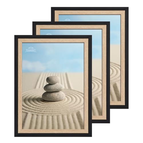lincoolart Bilderrahmen Din A4 Schwarz Holz Rahmen A4 Natur Fotorahmen 21X30 cm Holzrahmen 3er Set mit Bruchsicherem Acrylglas für Fotos,Bilder,Poster lincoolart Bilderrahmen Din A4 Schwarz Holz Rahmen A4 Natur Fotorahmen 21X30 cm Holzrahmen 3er Set mit Bruchsicherem Acrylglas für Fotos,Bilder,Poster von lincoolart