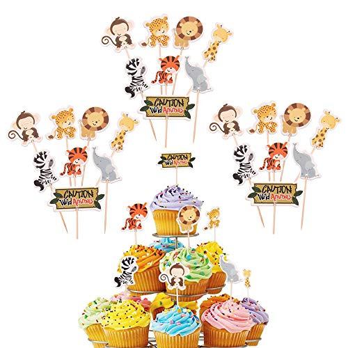 24Stück Tiere kuchendeko,Jungle Tortenaufleger, Urwald Zahnstocher Cupcake Topper Dschungel Tortendeko Kuchendeckel Tortenstecker Tortenaufsatz für Baby Kinder Junge Jungs Geburtstag Party Dekoration 24Stück Tiere kuchendeko,Jungle Tortenaufleger, Urwald Zahnstocher Cupcake Topper Dschungel Tortendeko Kuchendeckel Tortenstecker Tortenaufsatz für Baby Kinder Junge Jungs Geburtstag Party Dekoration von linjinde