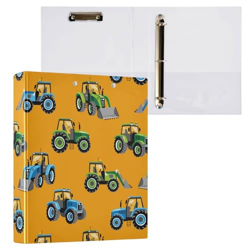 Handgezeichneter Traktor-gelber Ringordner mit Taschendeckel, 3,8 cm, 1/2er-Pack, Bürobedarf, Hardcover Handgezeichneter Traktor-gelber Ringordner mit Taschendeckel, 3,8 cm, 1/2er-Pack, Bürobedarf, Hardcover von linqin
