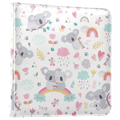 Pfirsichblumiges Koala-Fotoalbum, Fotobuch, selbstklebende Seiten, Sammelalbum, Fotoalben, Kindheit, Fotoalbum, 10 x 15 cm, 15 x 20 cm von linqin