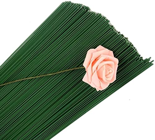 linvshi shop Eisendraht, 100 Stück, grün, Blumenstiel, künstlich, dunkel, für Blumenstrauß, Basteln, Verpackung, Blumenstiel, 40 cm linvshi shop Eisendraht, 100 Stück, grün, Blumenstiel, künstlich, dunkel, für Blumenstrauß, Basteln, Verpackung, Blumenstiel, 40 cm von linvshi shop