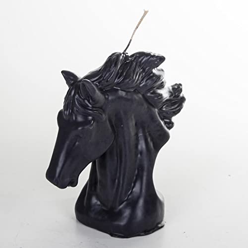 liquan Kerze mit Pferdemotiv, 19 cm, Schwarz von liquan