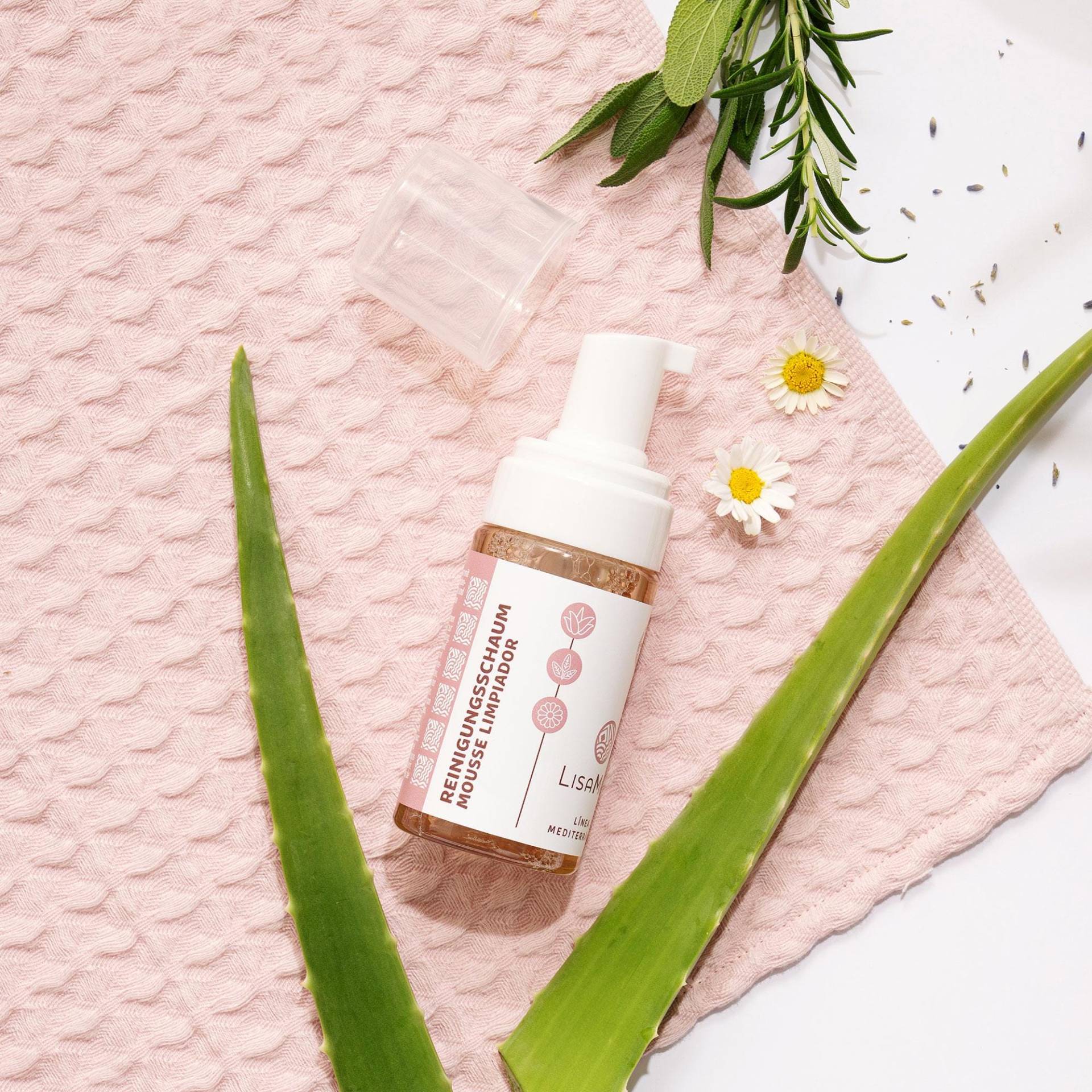 Bio Gesichtsreinigung - Sanfte Und Porentiefe Reinigung Mit Hyaluron, Aloe Vera & Kamille, Ohne Auszutrocknen, Naturkosmetik Vegan 100 Ml von lisamarcosmetics