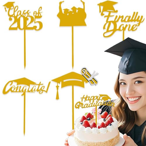 lisutupode Abschluss Cupcake Toppers,Set Von Sechs Akryl Kuchen Mittelstück Stäben | Lebendige Farben Dekorative Fotoaccessoires Für Abschlussfeier Klassentreffen lisutupode Abschluss Cupcake Toppers,Set Von Sechs Akryl Kuchen Mittelstück Stäben | Lebendige Farben Dekorative Fotoaccessoires Für Abschlussfeier Klassentreffen von lisutupode