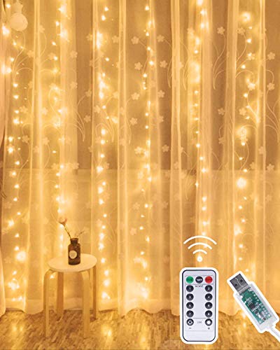 litogo 300 LED Vorhang Lichter, 3 Meter Länge, Warmes Weiß litogo 300 LED Vorhang Lichter, 3 Meter Länge, Warmes Weiß von litogo