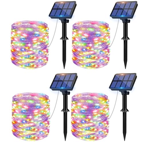 litogo [4 Stück Solar Lichterkette Aussen, 12M 120Led Lichterkette Solarlichterkette für Außen Wasserdicht KupferDraht Outdoor lichterkette Deko Draußen 8 Modus für Balkon, Weihnachten Bunt litogo [4 Stück Solar Lichterkette Aussen, 12M 120Led Lichterkette Solarlichterkette für Außen Wasserdicht KupferDraht Outdoor lichterkette Deko Draußen 8 Modus für Balkon, Weihnachten Bunt von litogo