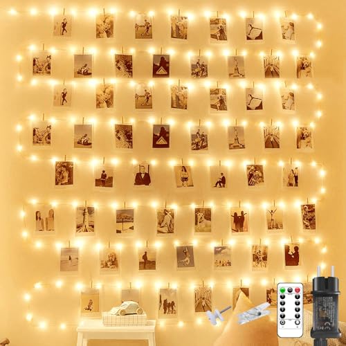 litogo Fotoclips Lichterkette für Zimmer Deko, 15M 150 LED Fotowand Lichterkette Strombetrieben mit Stecker, 60 Klammern für Mädchen Teenager Geschenke Schlafzimmer Weihnachten Party Dekoration litogo Fotoclips Lichterkette für Zimmer Deko, 15M 150 LED Fotowand Lichterkette Strombetrieben mit Stecker, 60 Klammern für Mädchen Teenager Geschenke Schlafzimmer Weihnachten Party Dekoration von litogo