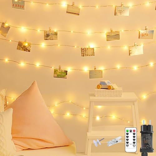litogo Fotoclips Lichterkette für Zimmer Deko, 5M 50 LED Fotowand Lichterkette mit Steckdose und Fernbedienung, 8 Lichtmodi 30 Klammern Lichterkette Innen Außen Deko für Mädchen Geschenk Weihnachten litogo Fotoclips Lichterkette für Zimmer Deko, 5M 50 LED Fotowand Lichterkette mit Steckdose und Fernbedienung, 8 Lichtmodi 30 Klammern Lichterkette Innen Außen Deko für Mädchen Geschenk Weihnachten von litogo