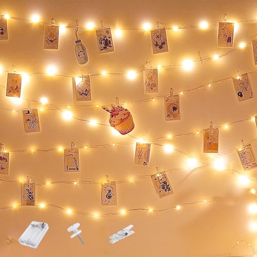 litogo LED Fotoclips Lichterkette mit Timer für Zimmer Deko, 10M 100LED Lichterkette mit 60 Klammern für Fotos Lichterkette Wand Bilder für Wohnzimmer, Weihnachten, Hochzeiten litogo LED Fotoclips Lichterkette mit Timer für Zimmer Deko, 10M 100LED Lichterkette mit 60 Klammern für Fotos Lichterkette Wand Bilder für Wohnzimmer, Weihnachten, Hochzeiten von litogo