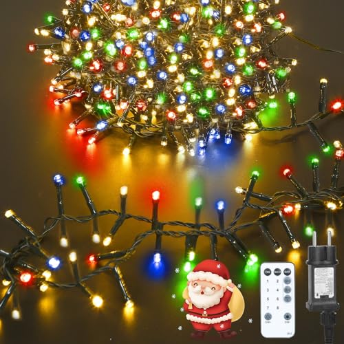 1000LEDs 125M Led Lichterkette Innen mit Stecker Bunt Cluster Lichterkette Weihnachtsbaum Weihnachtsbeleuchtung mit Fernbedienung, Timer, 8 Modi, IP65 Wasserdicht Weihnachtsdeko Außen 1000LEDs 125M Led Lichterkette Innen mit Stecker Bunt Cluster Lichterkette Weihnachtsbaum Weihnachtsbeleuchtung mit Fernbedienung, Timer, 8 Modi, IP65 Wasserdicht Weihnachtsdeko Außen von litren