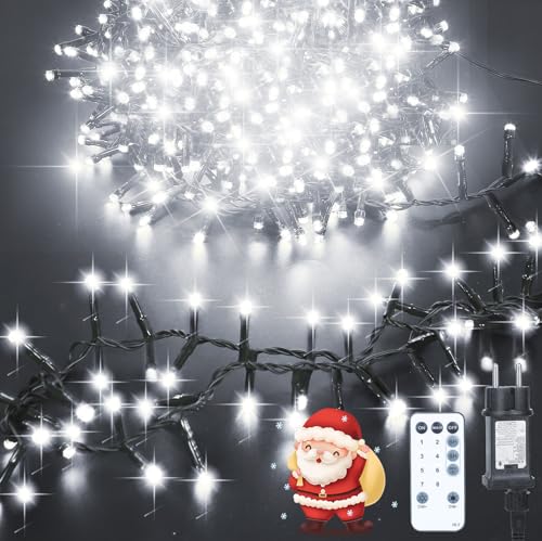 1000LEDs 125M Led Lichterkette Innen mit Stecker Kaltweiß Cluster Lichterkette Weihnachtsbaum Weihnachtsbeleuchtung mit Fernbedienung, Timer, 8 Modi, IP65 Wasserdicht Weihnachtsdeko Außen 1000LEDs 125M Led Lichterkette Innen mit Stecker Kaltweiß Cluster Lichterkette Weihnachtsbaum Weihnachtsbeleuchtung mit Fernbedienung, Timer, 8 Modi, IP65 Wasserdicht Weihnachtsdeko Außen von litren