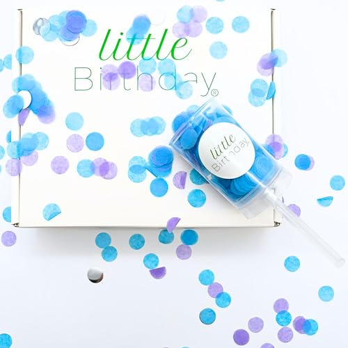 LITTLE BIRTHDAY | 4x wiederbefüllbare Konfetti Kanonen | Konfetti Push Pop | Popper | Konfetti Bombe | Geburtstag | Kindergeburtstag | Mitgebsel | rund 1,5cm von little Birthday