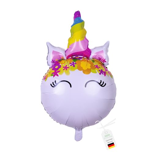LITTLE BIRTHDAY | XL Einhorn | Unicorn Folienballon Luftballon | Buntes Einhorn | Helium Gas Balloon Ballon | Geburtstag | Kindergeburtstag | 85 cm von little Birthday