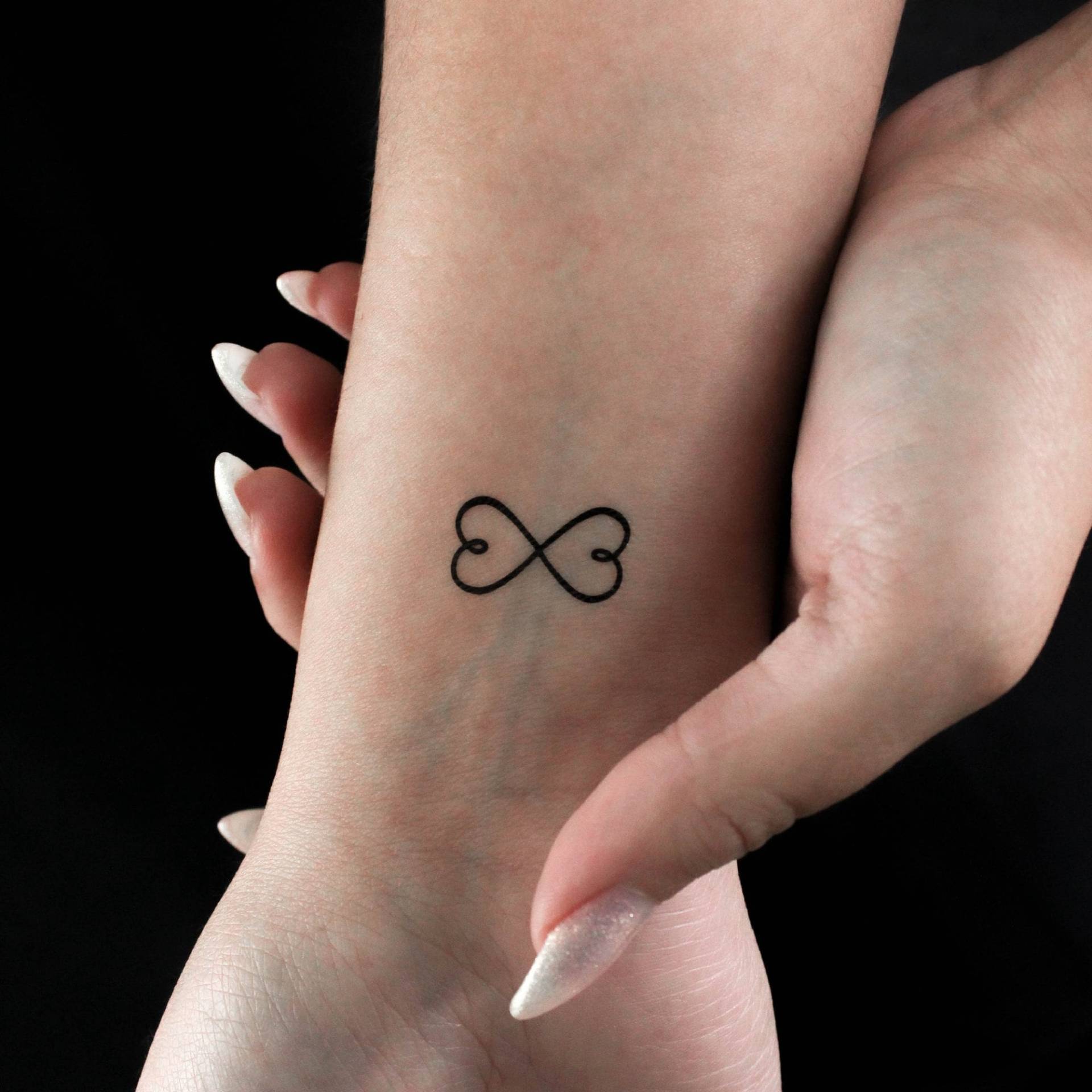 Doppeltes Herz-Unendlichkeitssymbol Temporäres Tattoo | 3Er-Set Doppeltes Herz-Unendlichkeitssymbol Temporäres Tattoo | 3Er-Set von littletattoos