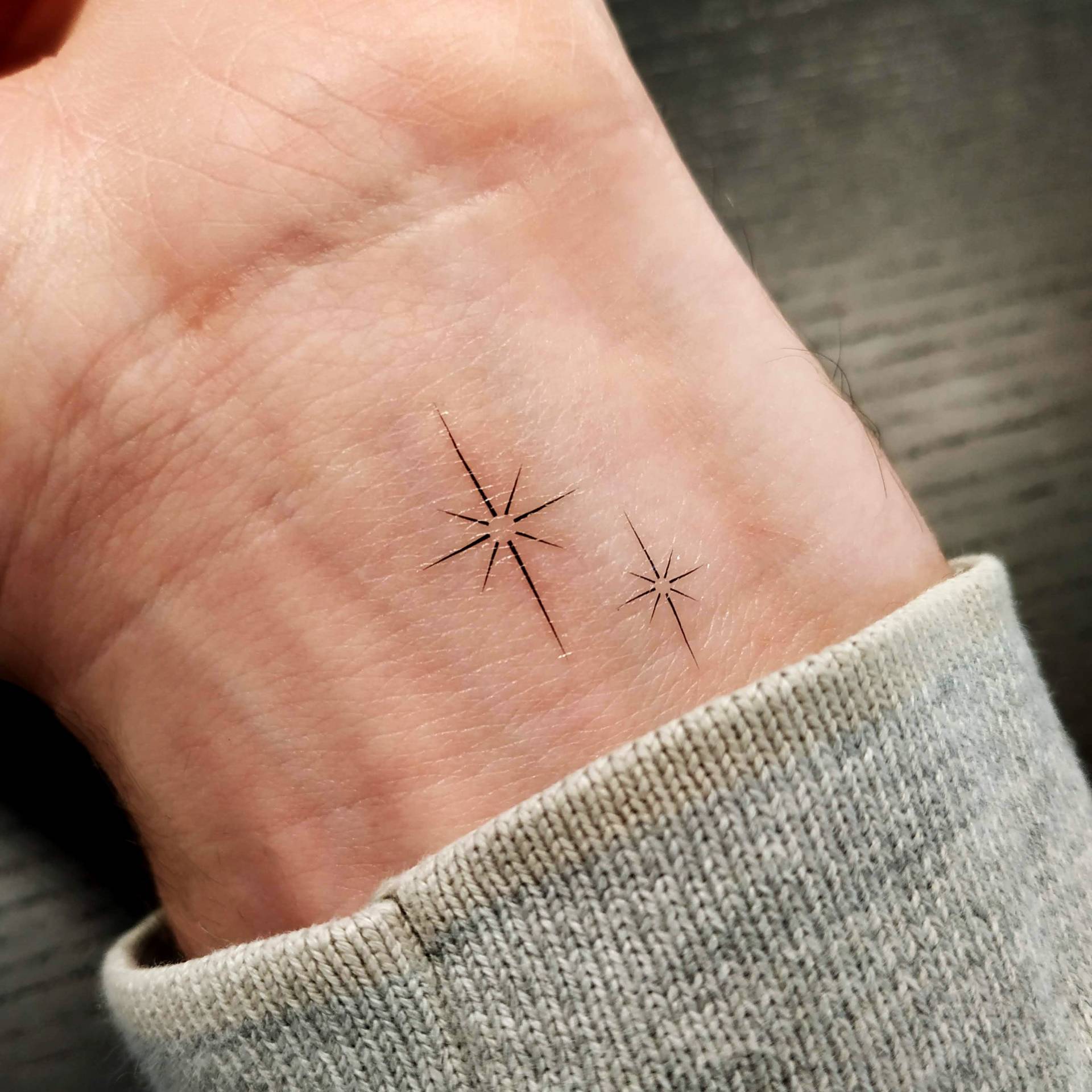 Glänzender Stern Funkelt Temporäres Tattoo | 3Er Set von littletattoos