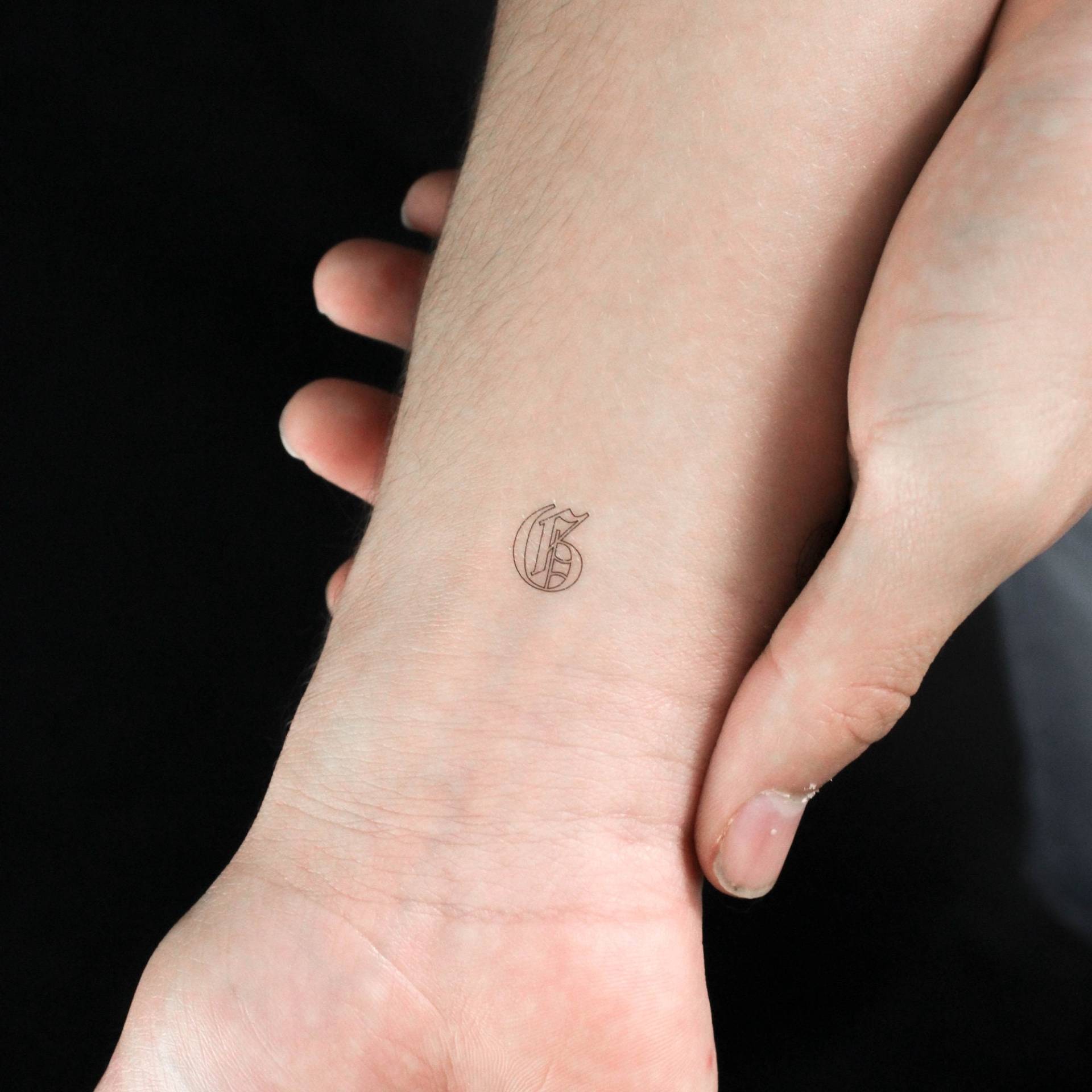 Gothic Style G Buchstabe Temporäres Tattoo | 3Er Set Gothic Style G Buchstabe Temporäres Tattoo | 3Er Set von littletattoos