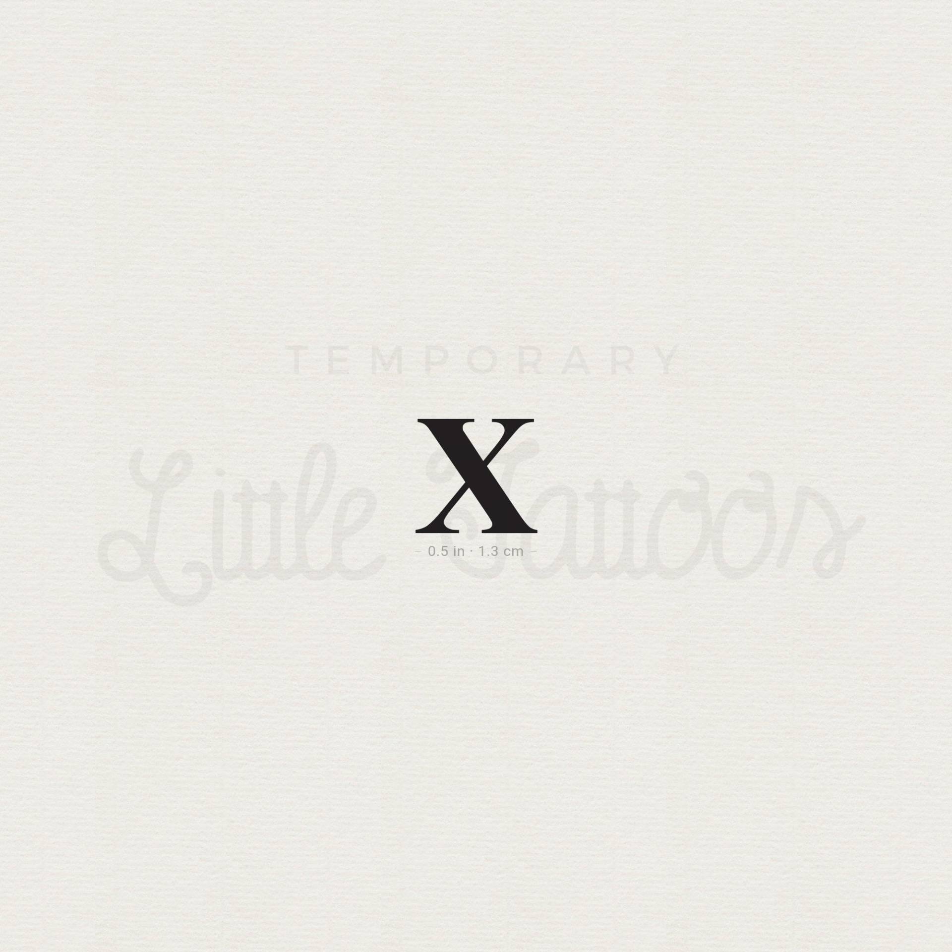 Großbuchstaben X Buchstabe Temporäres Tattoo | 3Er Set von littletattoos