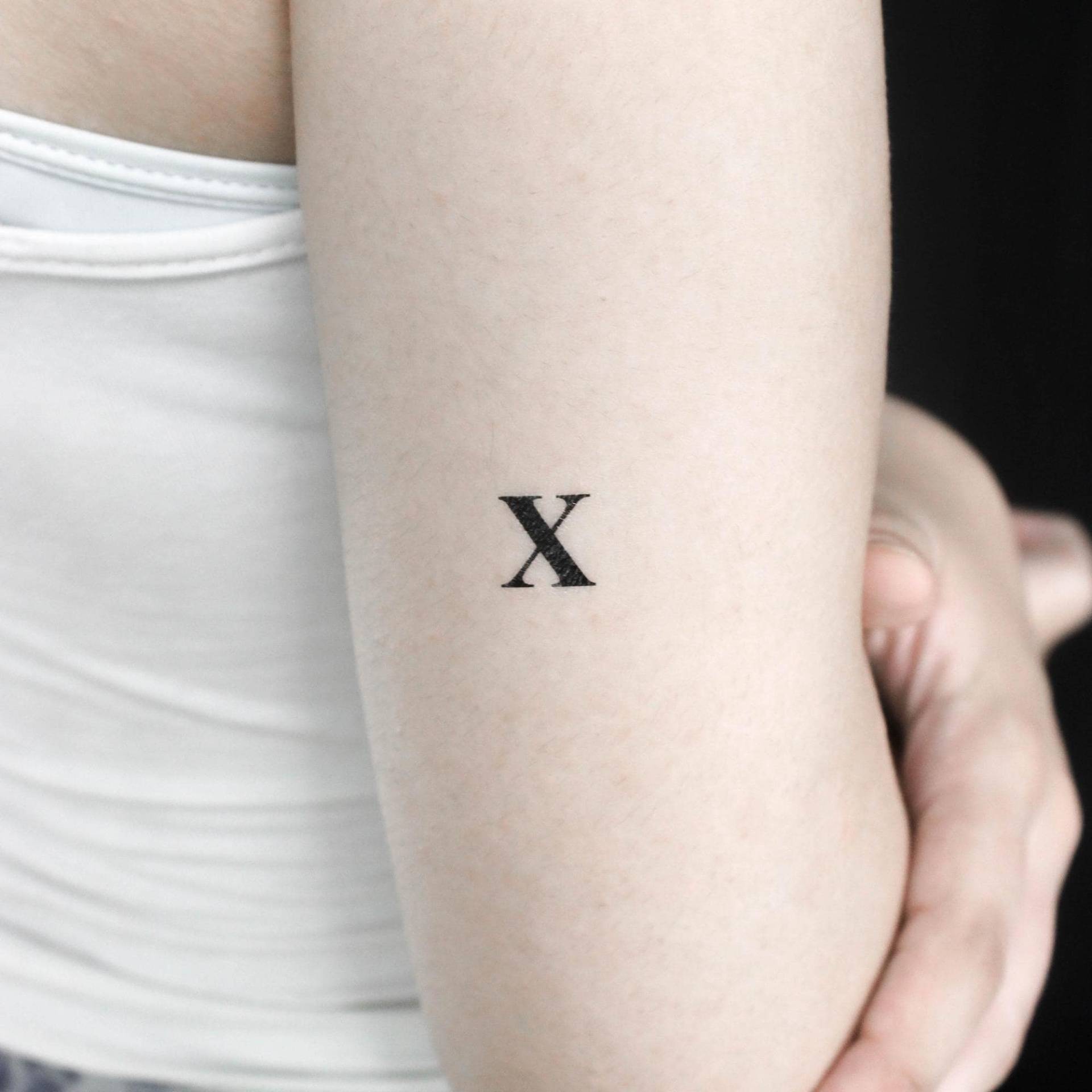 Großbuchstaben X Buchstabe Temporäres Tattoo | 3Er Set von littletattoos