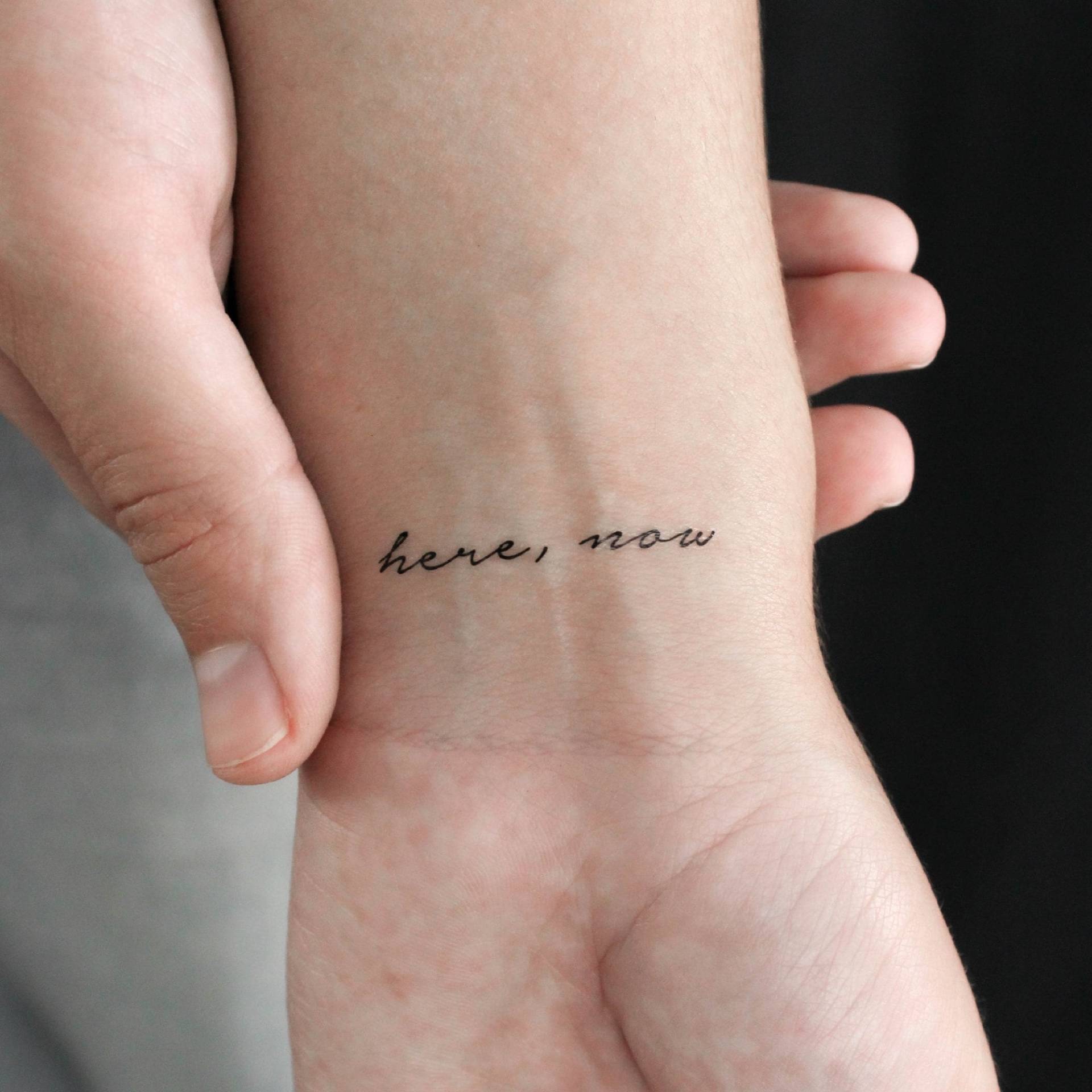 Hier, Jetzt Temporäres Tattoo | 3Er Set Hier, Jetzt Temporäres Tattoo | 3Er Set von littletattoos
