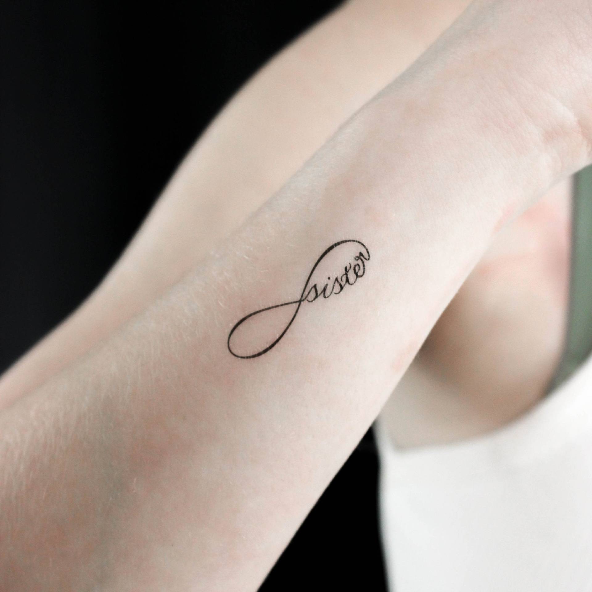 Infinity Sister Temporary Tattoo | 3Er Set von littletattoos