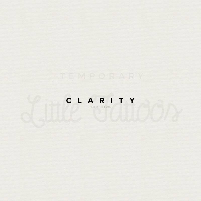 Klarheit Temporäres Tattoo | 3Er Set von littletattoos