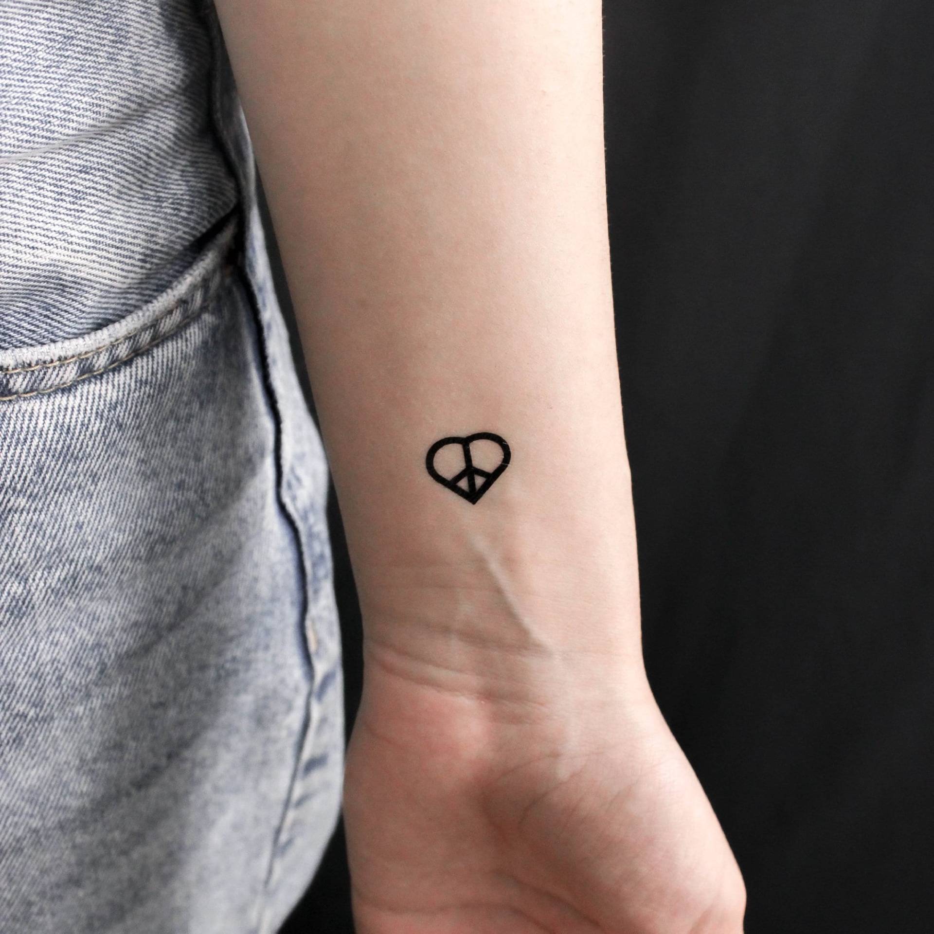 Peace & Love Symbol Temporäres Tattoo | 3Er Set von littletattoos