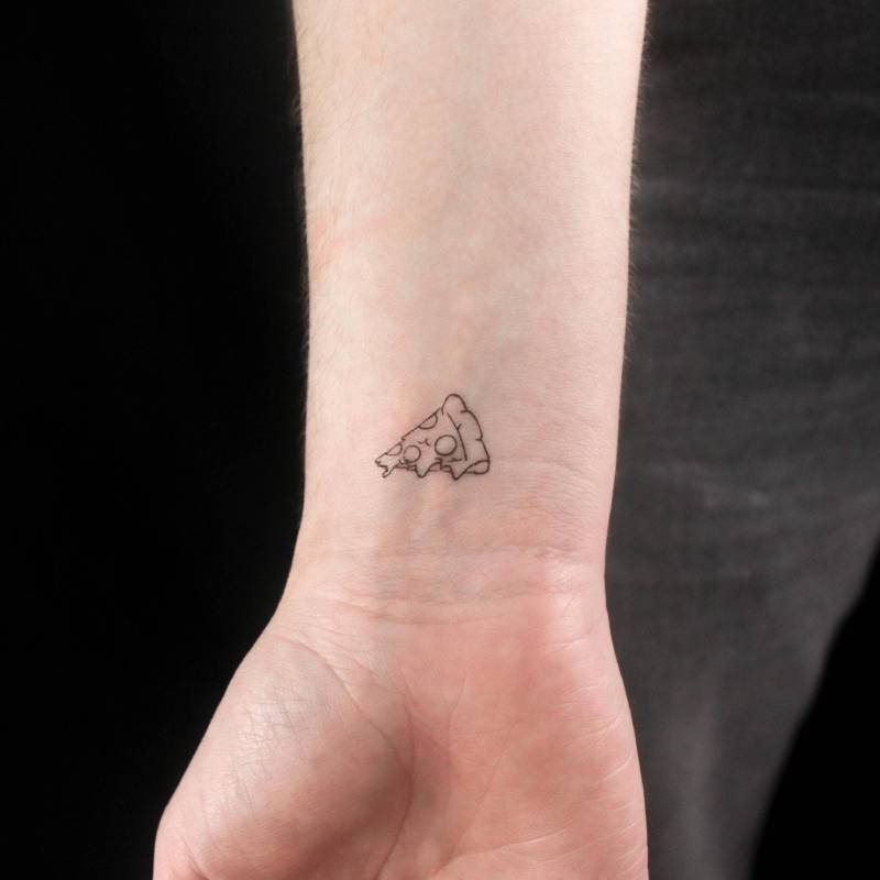Pizzascheibe Temporäres Tattoo | 3Er Set von littletattoos