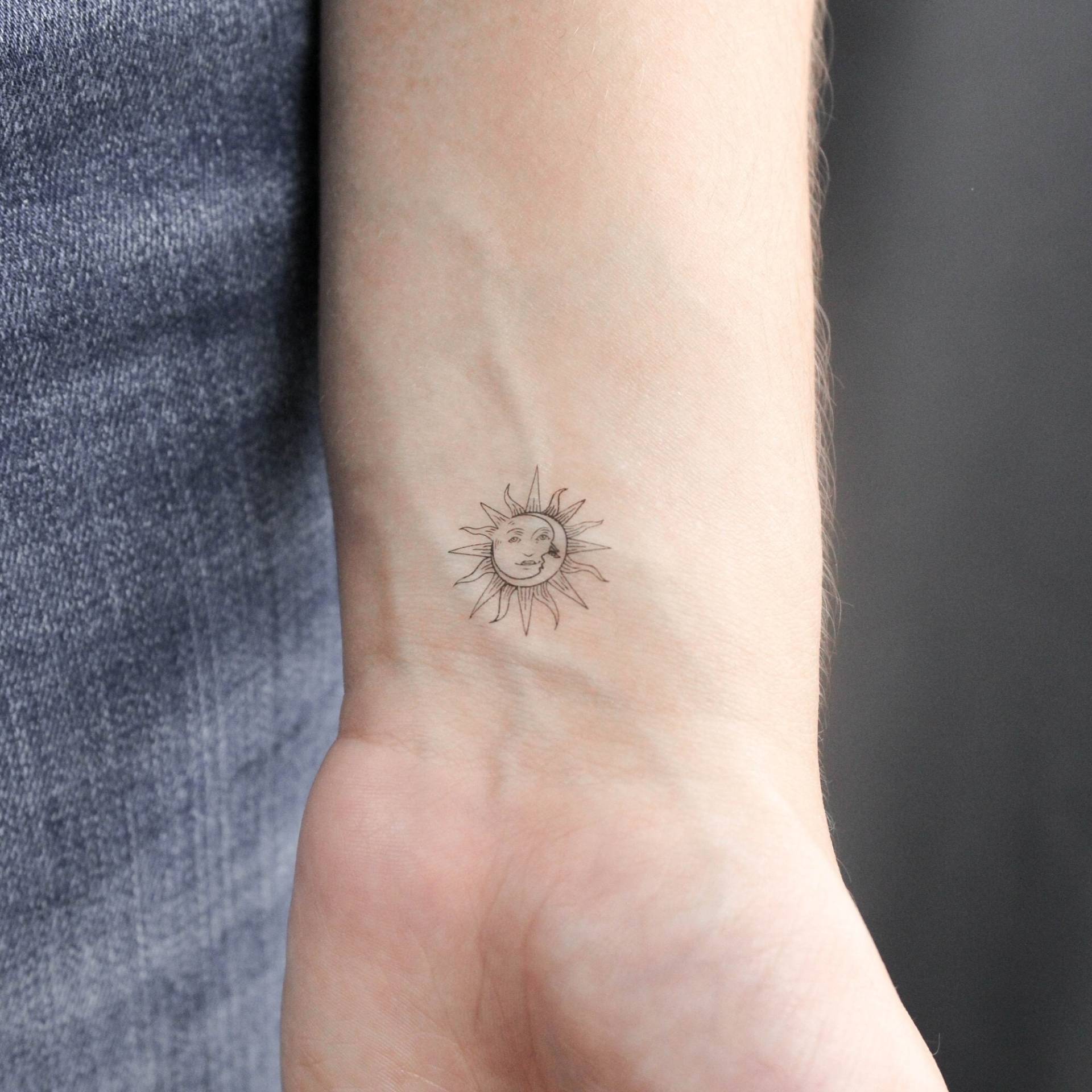 Sonne & Mond Temporäres Tattoo | 3Er Set von littletattoos