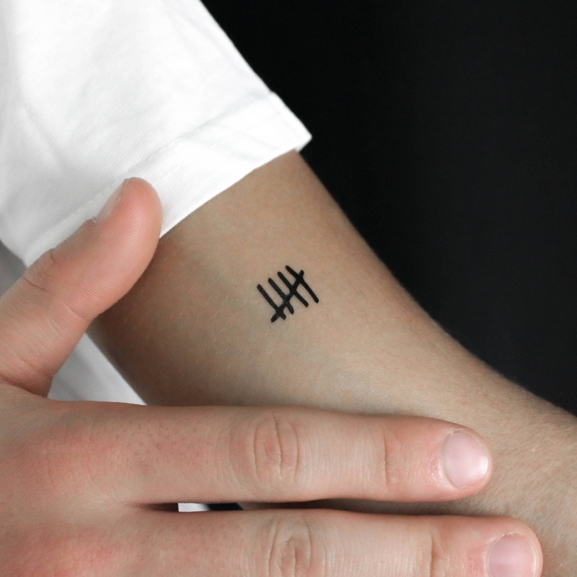 Tally Mark Temporäres Tattoo | 3Er Set von littletattoos