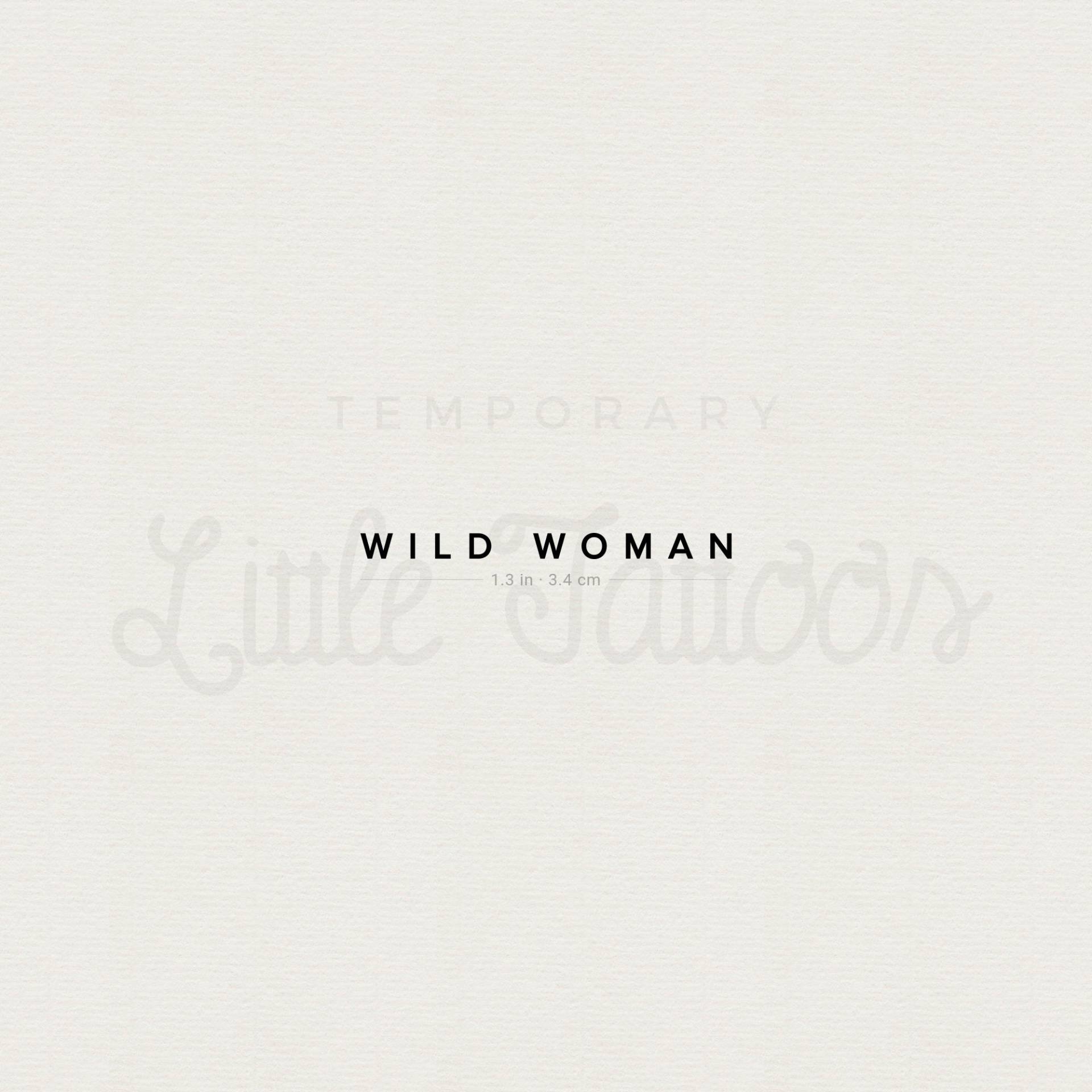 Wilde Frau Temporäres Tattoo | 3Er Set Wilde Frau Temporäres Tattoo | 3Er Set von littletattoos