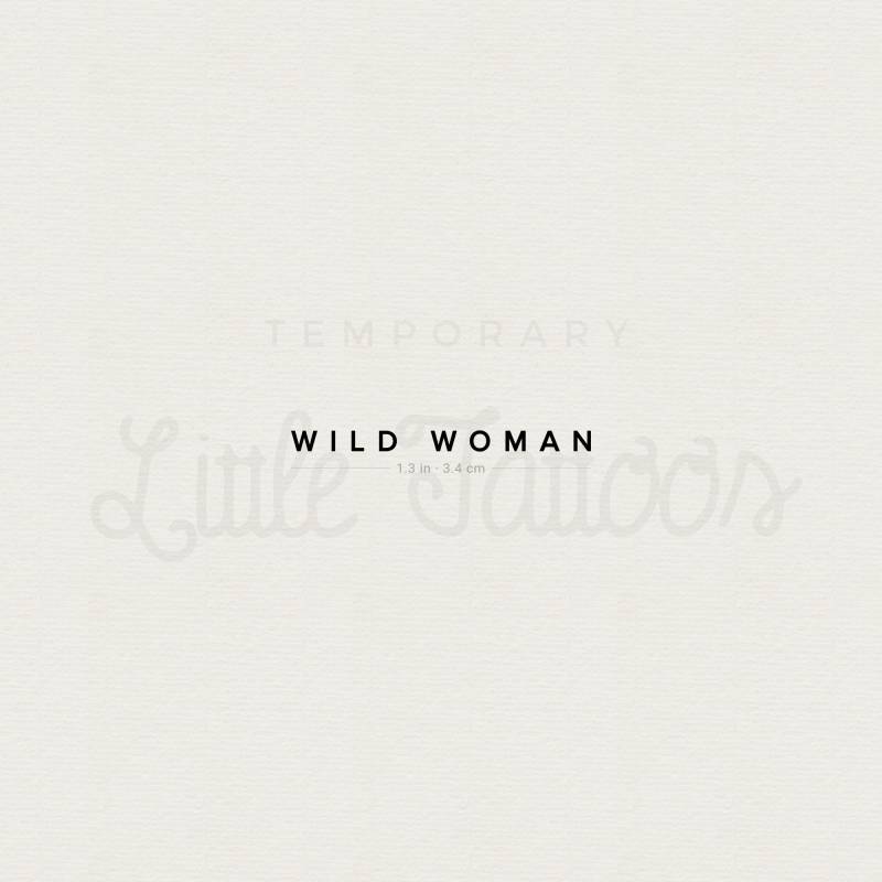 Wilde Frau Temporäres Tattoo | 3Er Set von littletattoos
