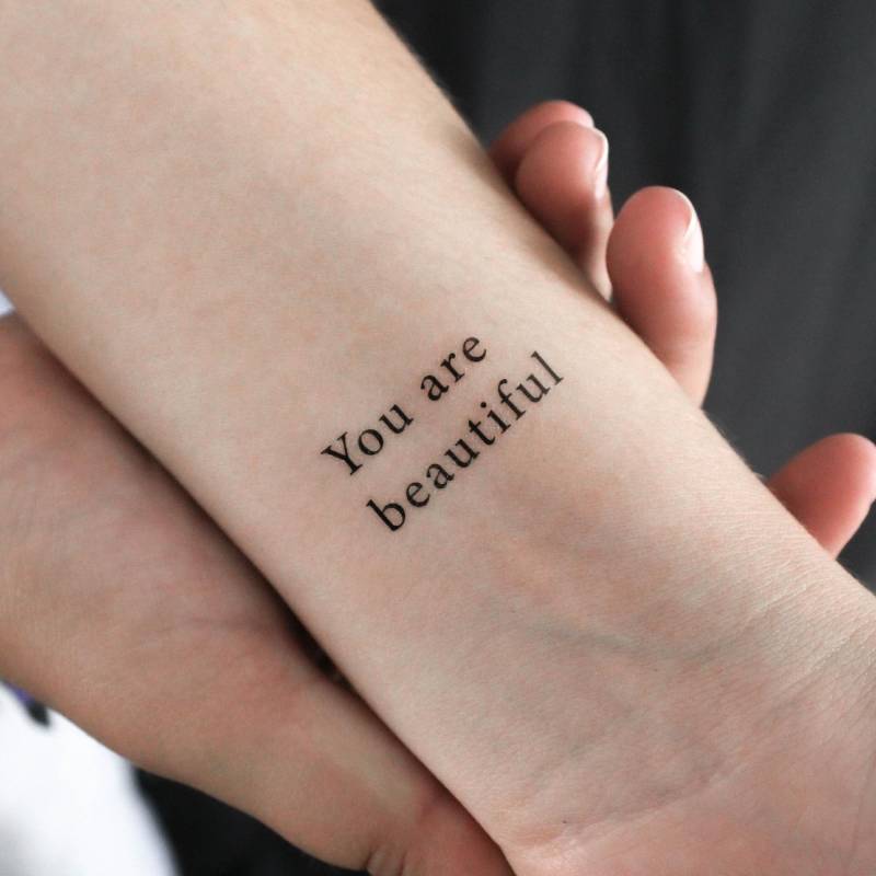 Du Bist Wunderschön Temporäres Tattoo | 3Er Set von littletattoos