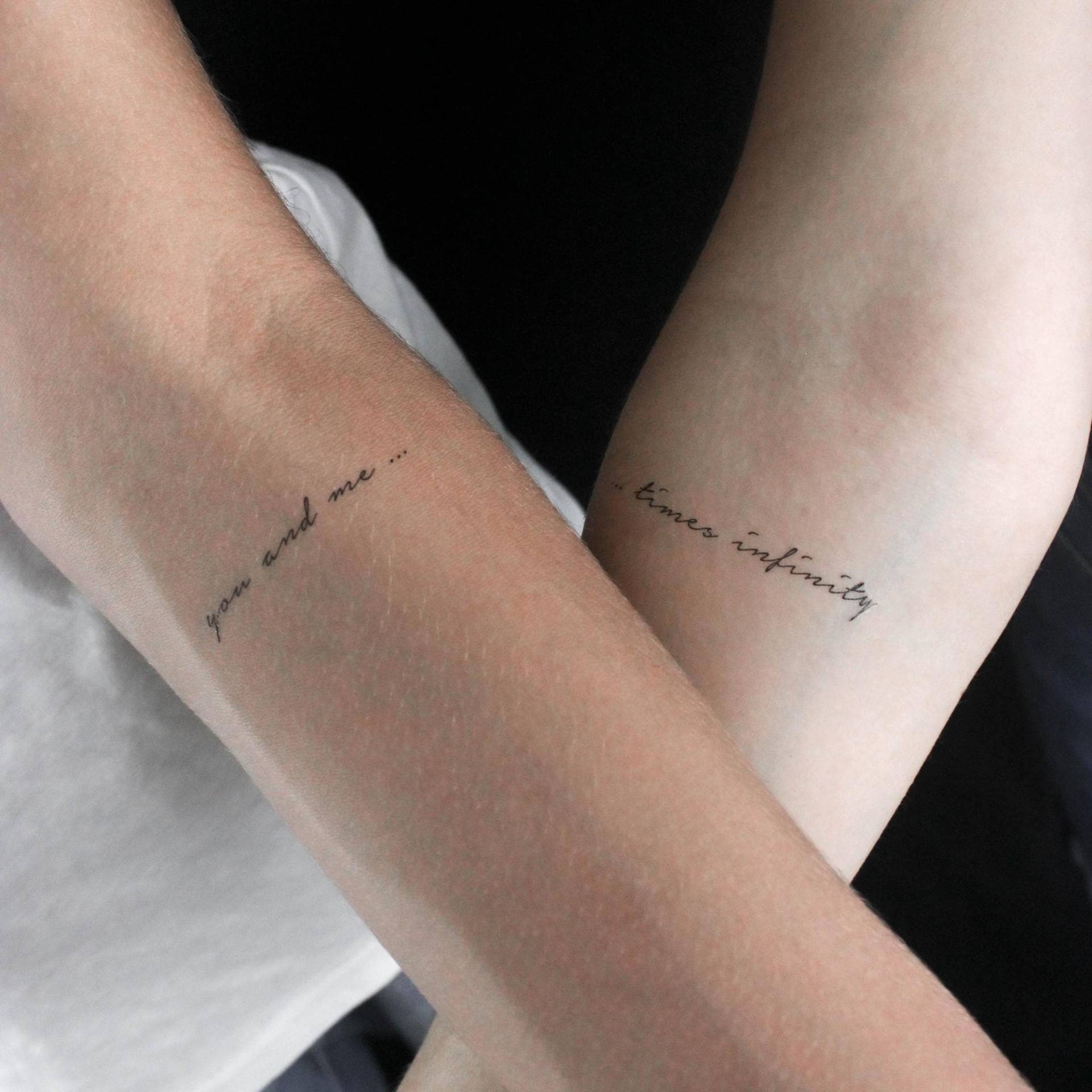 You & Me Times Infinity Temporäres Tattoo | 3Er Set + 3 von littletattoos