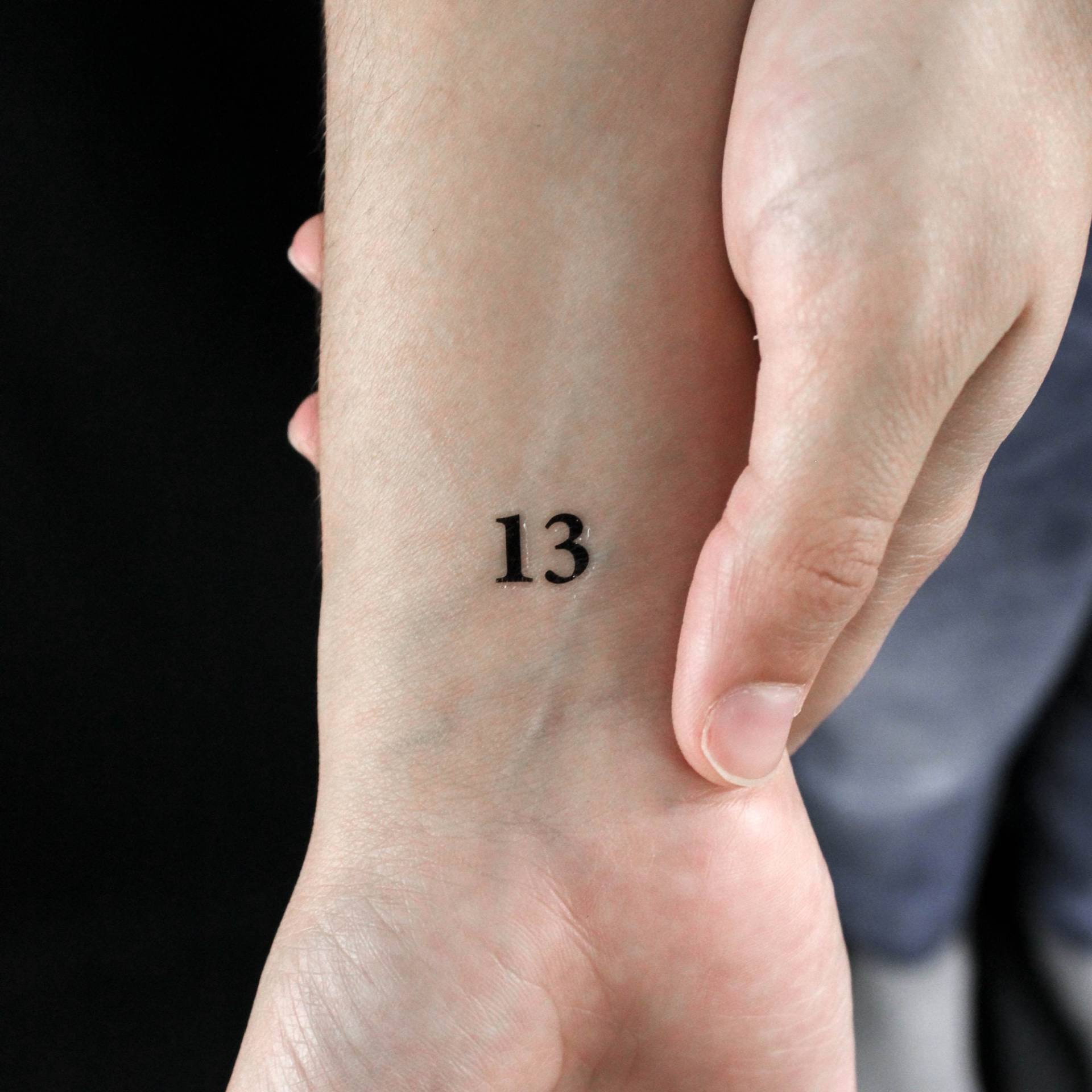 Zahl 13 Temporäre Tattoo | 3Er Set von littletattoos