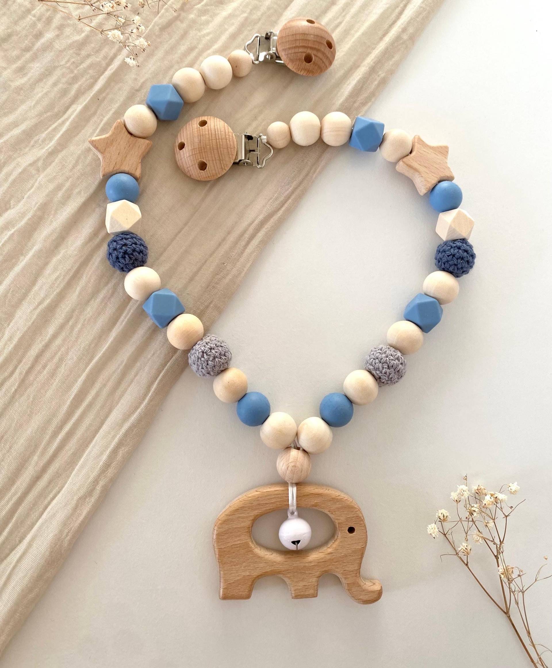 Kinderwagenkette | Junge Blau Beige Dunkelblau Kinderwagenkette | Junge Blau Beige Dunkelblau von littlewonder1996