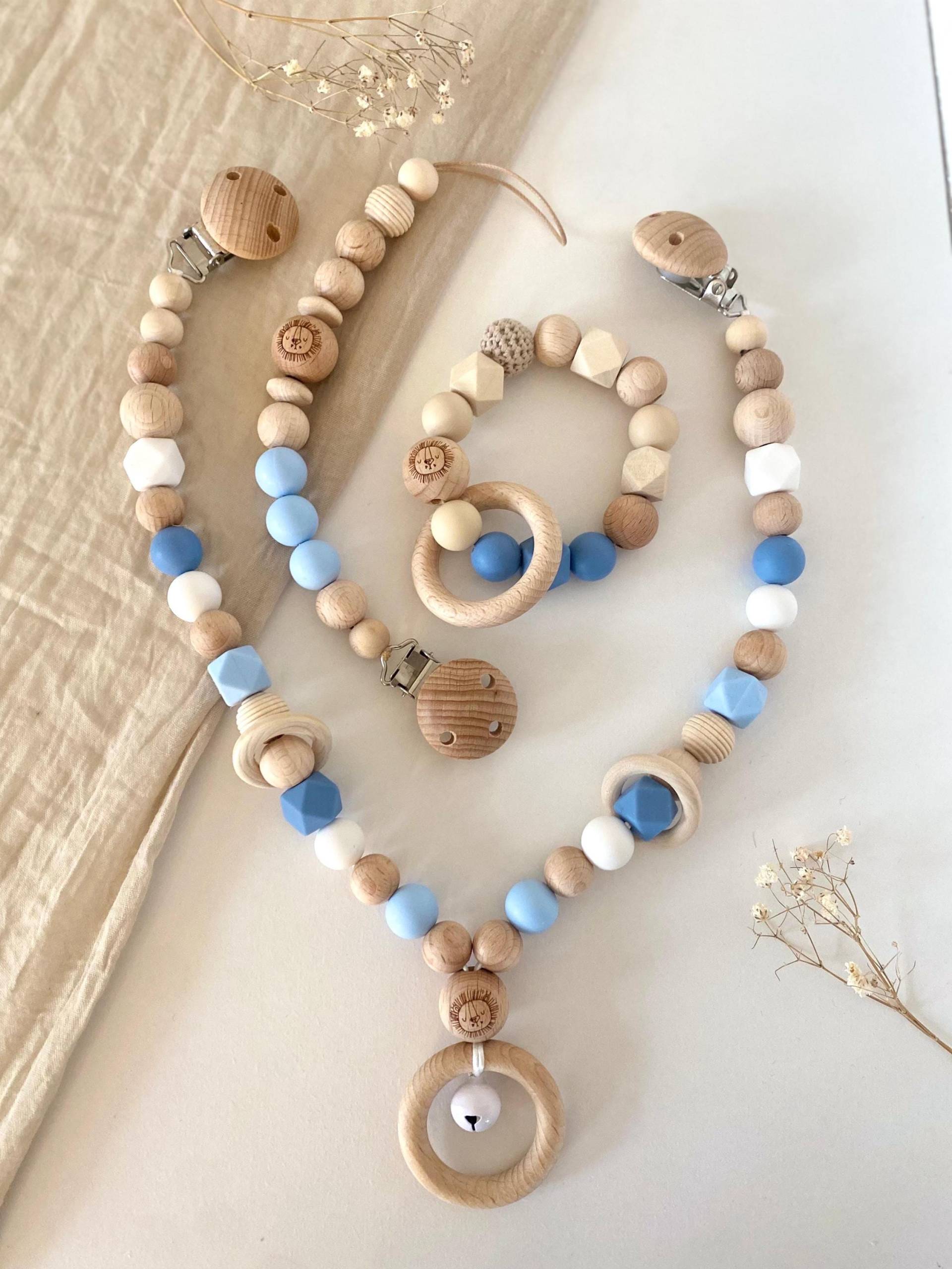 Kinderwagenkette | Set Junge Blau Beige Dunkelblau Schnullerkette Kinderwagenkette | Set Junge Blau Beige Dunkelblau Schnullerkette von littlewonder1996