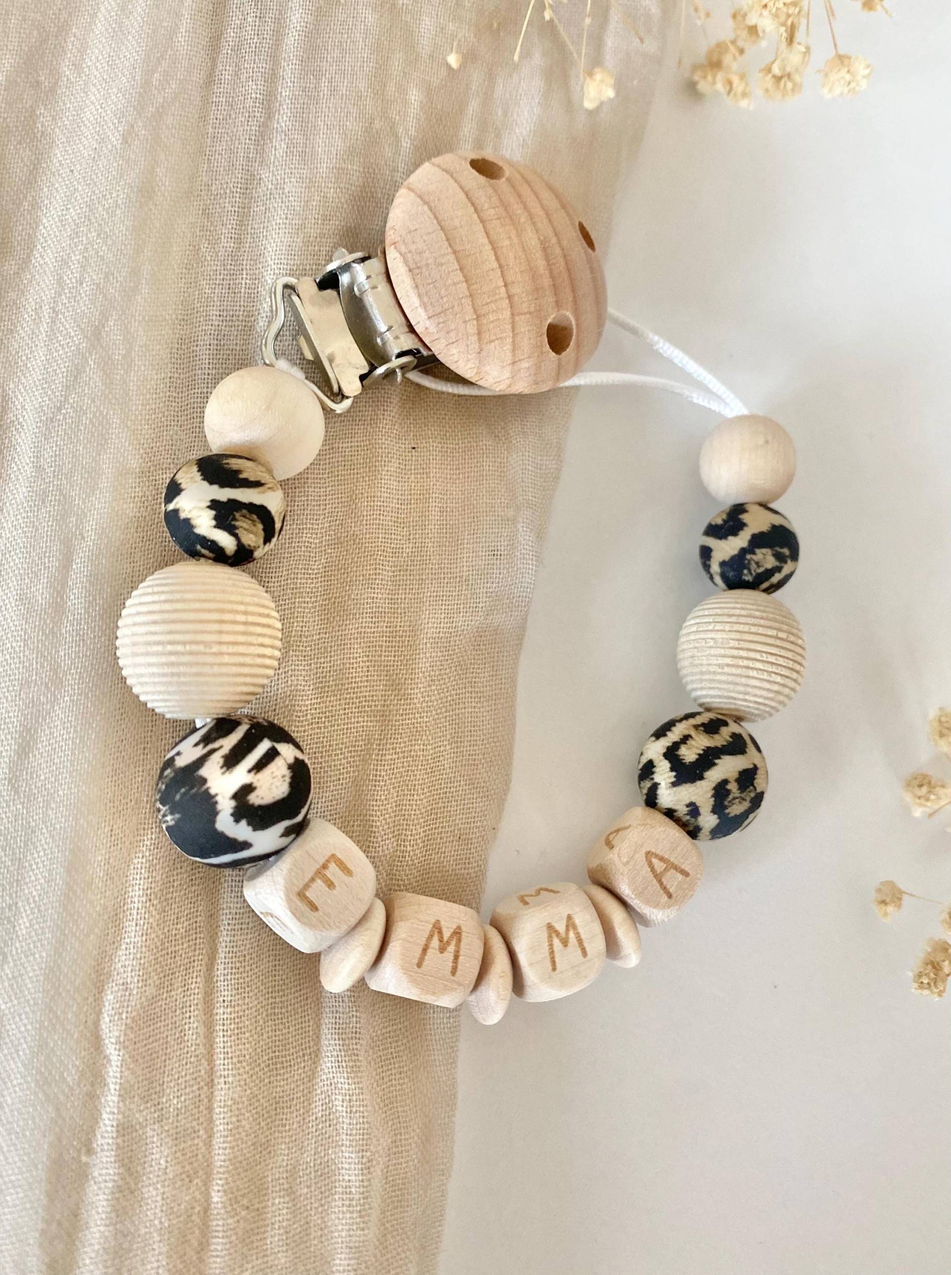 Personalisierte Schnullerkette | Leoperlen Stylisch Personalisierte Schnullerkette | Leoperlen Stylisch von littlewonder1996