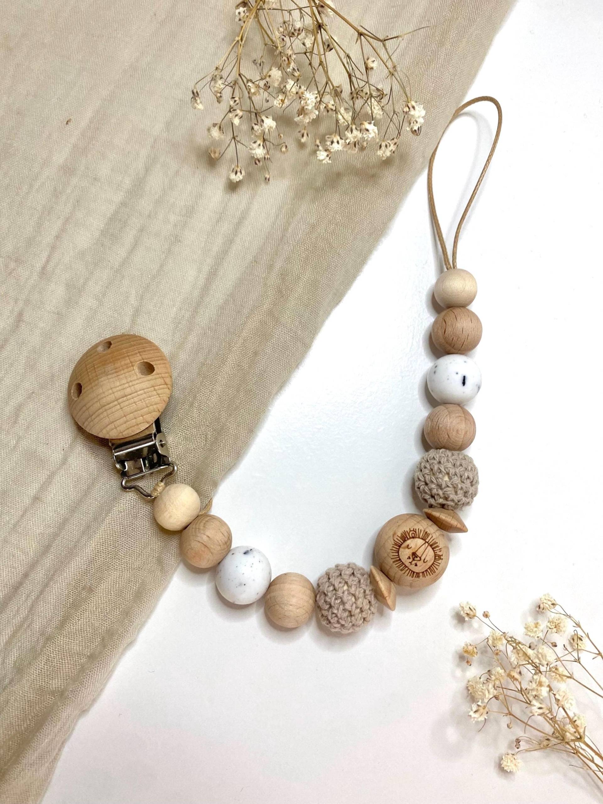 Schnullerkette | Junge Beige Löwe Mädchen Schnullerkette | Junge Beige Löwe Mädchen von littlewonder1996