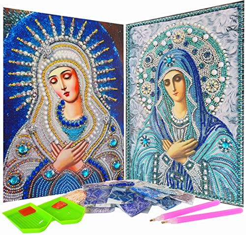 2er-Pack 5D Diamond Painting Kits Jungfrau Maria Vollbohrer Kristall Strass Harz Diamant Malerei Mutter Maria Diamant Bilder für Wanddekoration, Leinwandgröße 30,5 x 40,6 cm, Muster #7 von liziciti