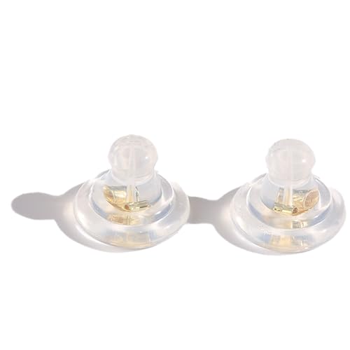 lmoikesz 100 Stück Ohrringverschlüsse mit sicherem Verschluss für Ohrstecker, hypoallergen, weich, durchsichtig, Silikonkautschuk, weich, durchsichtig, A lmoikesz 100 Stück Ohrringverschlüsse mit sicherem Verschluss für Ohrstecker, hypoallergen, weich, durchsichtig, Silikonkautschuk, weich, durchsichtig, A von lmoikesz