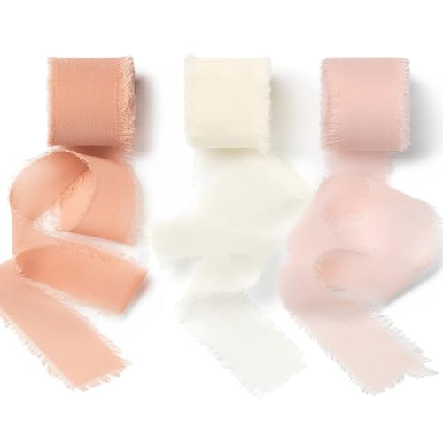 Logei Chiffon Geschenkband Romantisch Rosa, 3,8 cm x 19,5m Schleifenband Chiffonband Fransenband Dekoband Stoffband Dekoratives Band für Hochzeit, Hochzeitsstrauß und Geburtstag Geschenk Logei Chiffon Geschenkband Romantisch Rosa, 3,8 cm x 19,5m Schleifenband Chiffonband Fransenband Dekoband Stoffband Dekoratives Band für Hochzeit, Hochzeitsstrauß und Geburtstag Geschenk von logei
