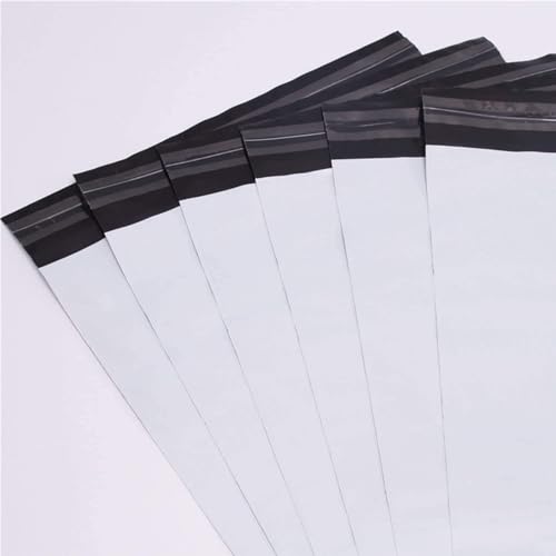 logei® 100St Plastik Versandtaschen Versandtüten Folienversandtaschen Versandbeutel Warenbeutel aus Plastik für Kleidung und Textilien selbstklebend, undurchsichtig (45cm*50cm+5cm) von logei