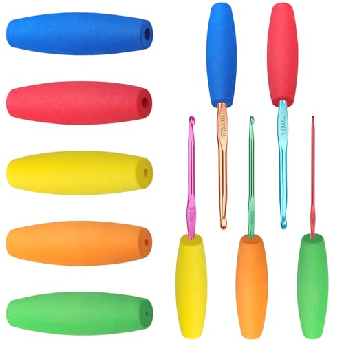 10 Stück Häkelnadel Griff,Bunte Abriebfest Ergonomische Häkelnadel Griff,Weich EVA Häkelnadels Set,Crochet Hook Griffs für Häkelanfänger DIY Handstrick Werkzeuge und Angelzubehör 10 Stück Häkelnadel Griff,Bunte Abriebfest Ergonomische Häkelnadel Griff,Weich EVA Häkelnadels Set,Crochet Hook Griffs für Häkelanfänger DIY Handstrick Werkzeuge und Angelzubehör von loghohu